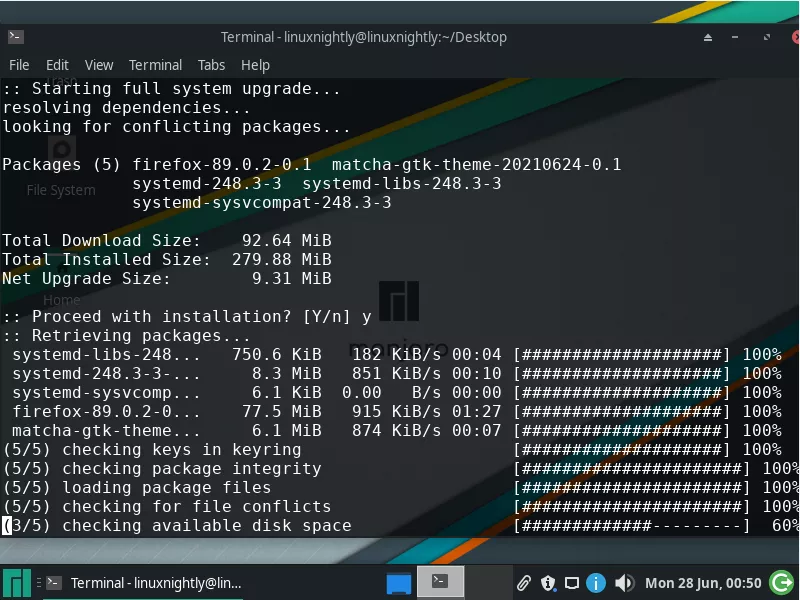 Upgrading Manjaro after installation