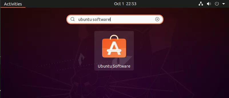 Searching for the Ubuntu Software application