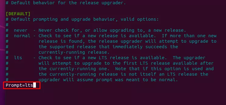 Choosing between LTS or normal Ubuntu release in release-upgrades file