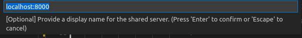 Naming the shared server