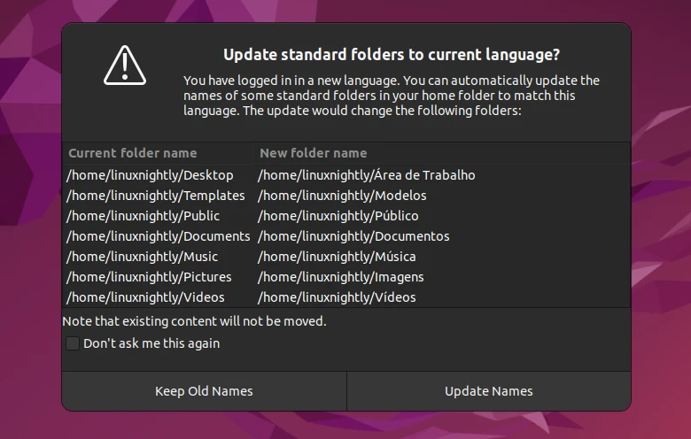 Warning message after rebooting Ubuntu