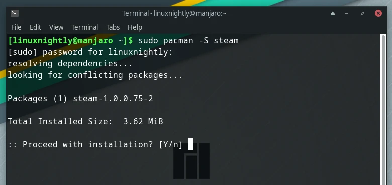 Installing Steam via terminal on Manjaro