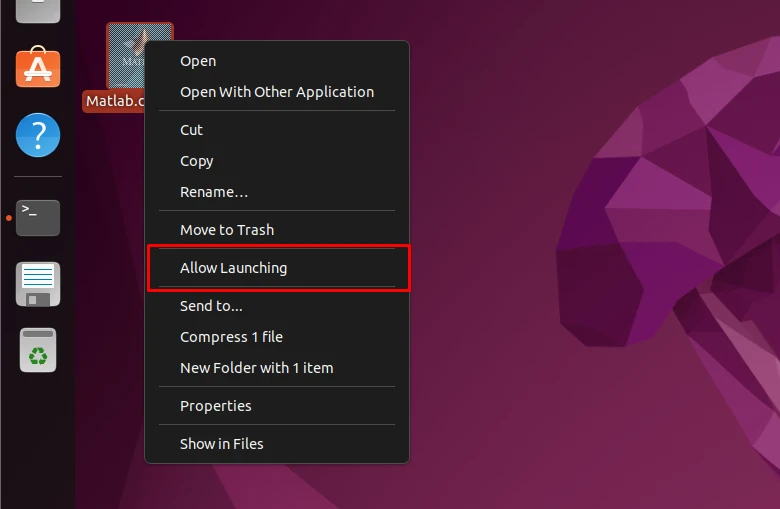 Allow launching of Matlab shortcut