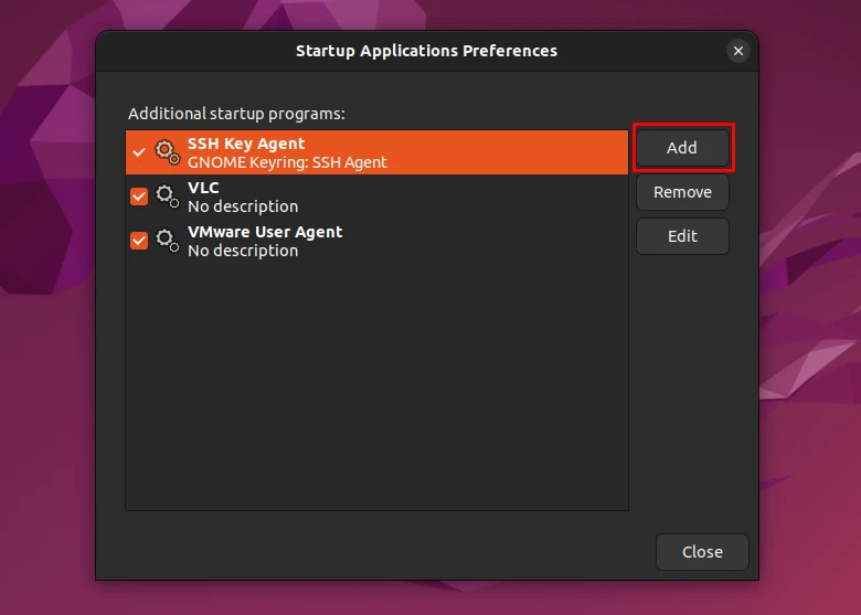 Adding a startup app on Ubuntu