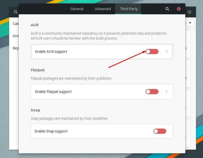 Enabling AUR support on Manjaro