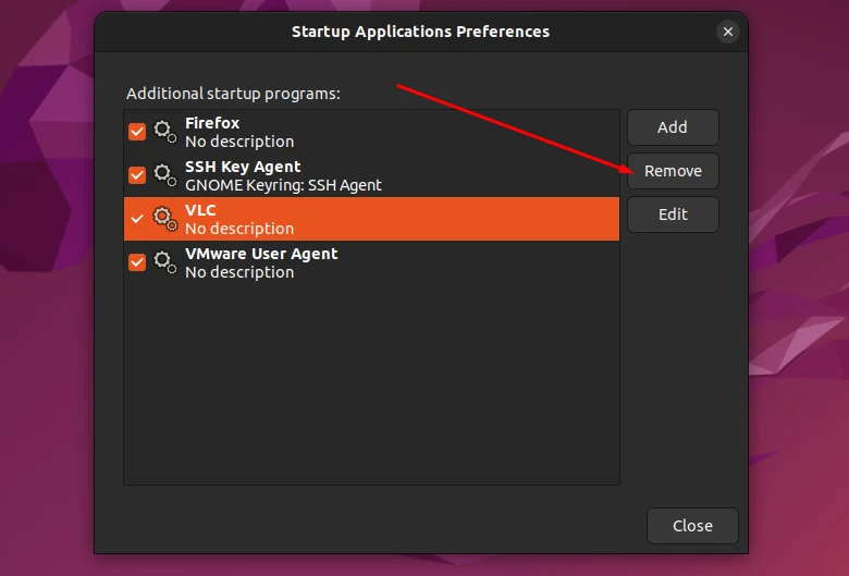 Removing a startup app on Ubuntu