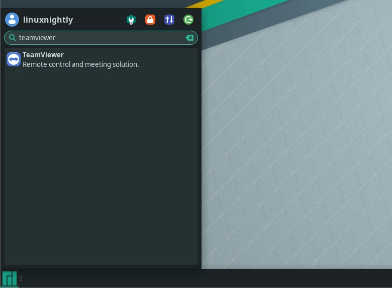 Launching TeamViewer from the Applications menu on Manjaro