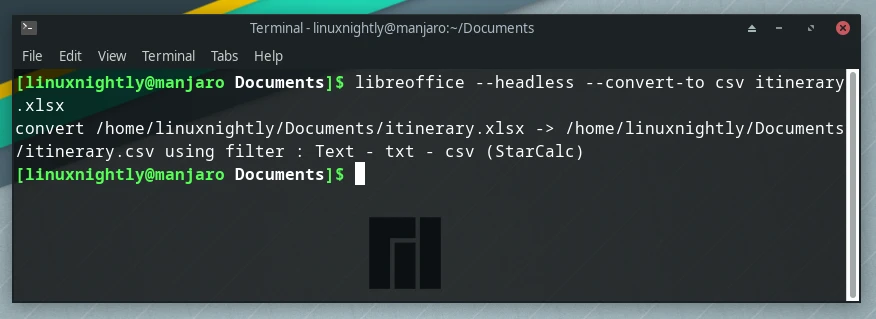 Converting xlsx file to csv format using LibreOffice headless tool