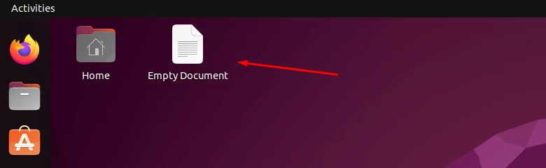 Creating a new file on Ubuntu via GUI